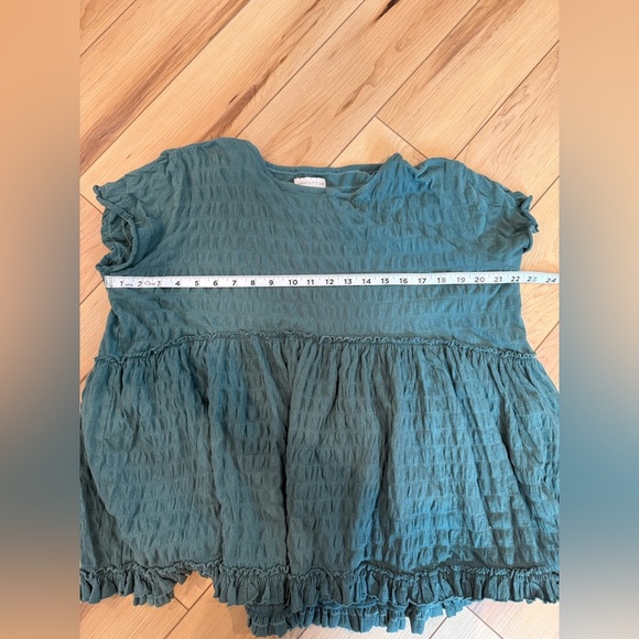 Urban Outfitters Green Flutter Sleeve Blouse - Picture 6 of 6